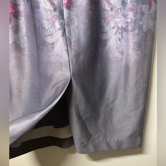 Betsey Johnson Grey Floral Sheath Rockabilly Retro Scuba Midi Fairygoth Dress 4 - Picture 12 of 14